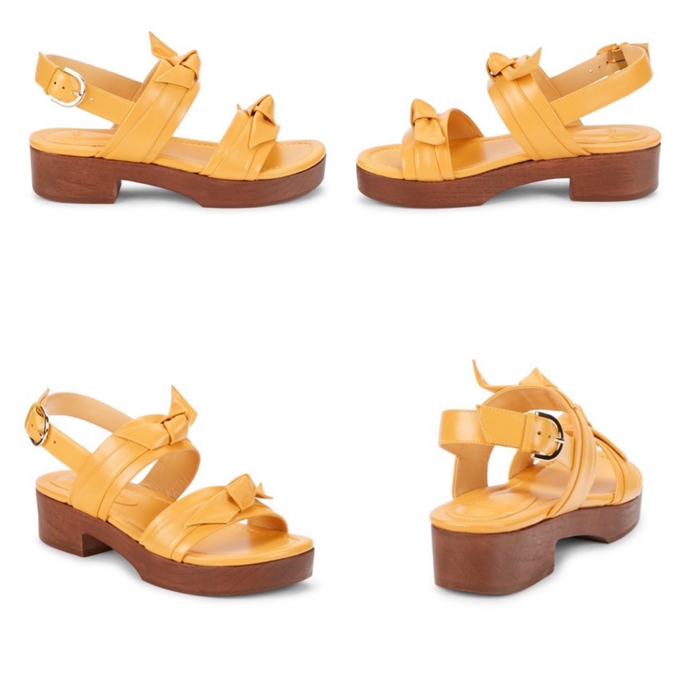 Alexandre Birman Clarita Leather Knotted Sandals